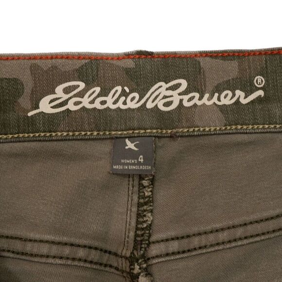 Eddie Bauer Curvy Skinny Cargo Jeans Size 4 Womens Camouflage Stretch 27x27 - Picture 7 of 11